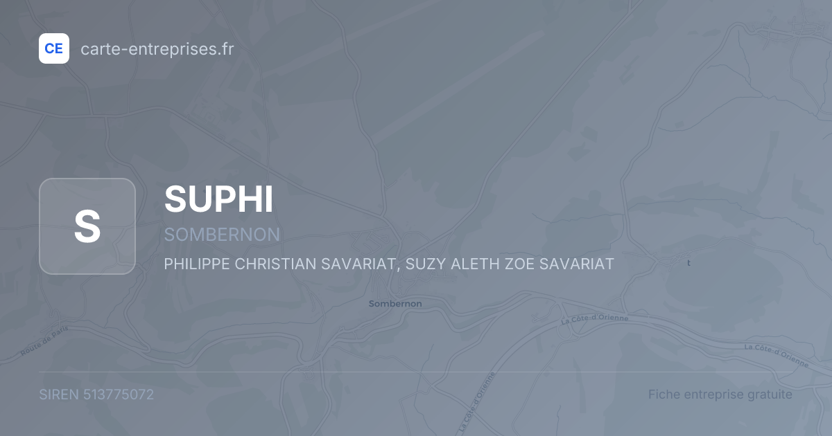 SUPHI — 513775072 — fiche entreprise