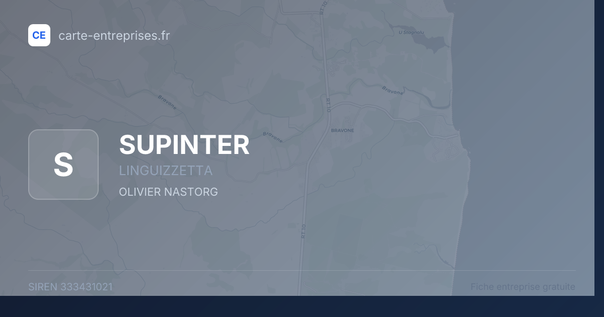 SUPINTER — 333431021 — fiche entreprise