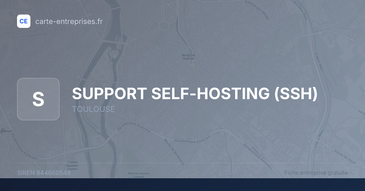 SUPPORT SELF-HOSTING (SSH) — 844660548 — fiche entreprise