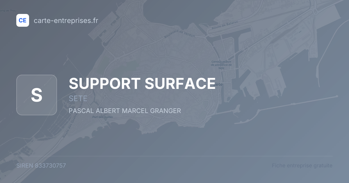 SUPPORT SURFACE — 833730757 — fiche entreprise