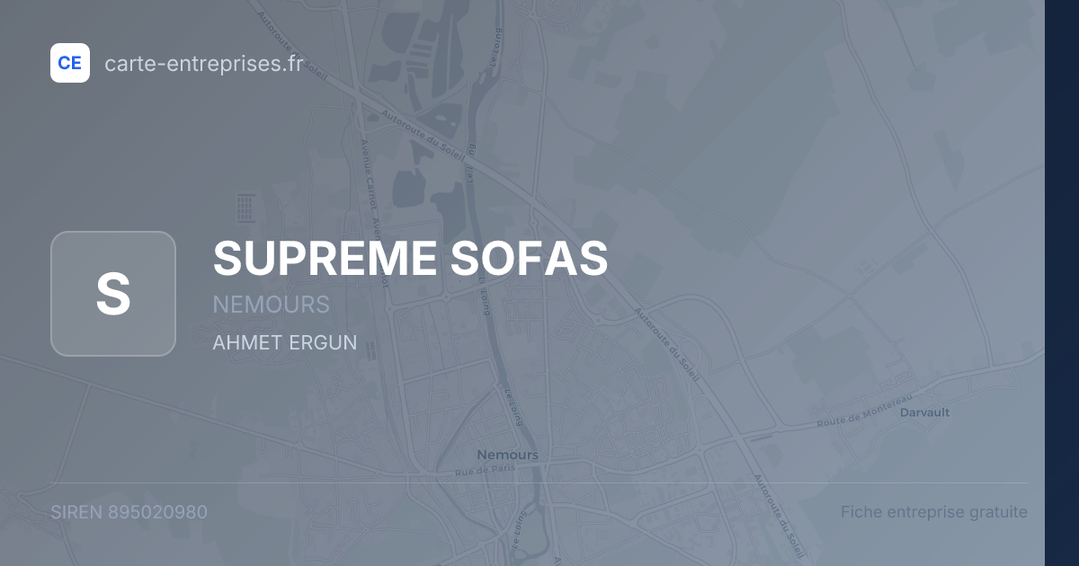 SUPREME SOFAS — 895020980 — fiche entreprise