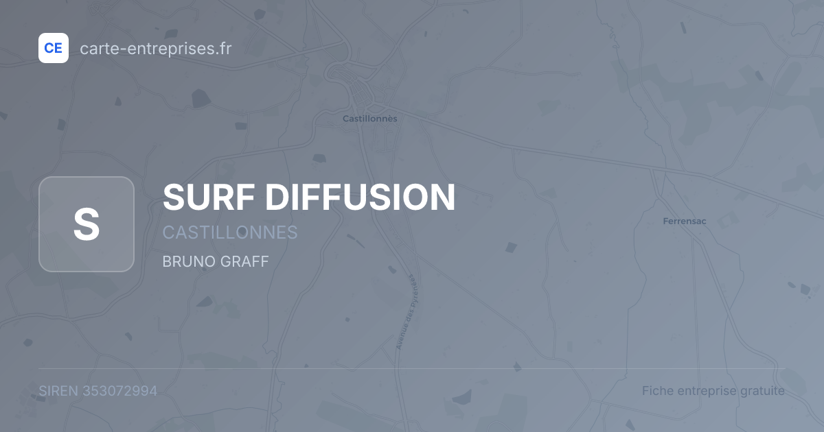 SURF DIFFUSION — 353072994 — fiche entreprise