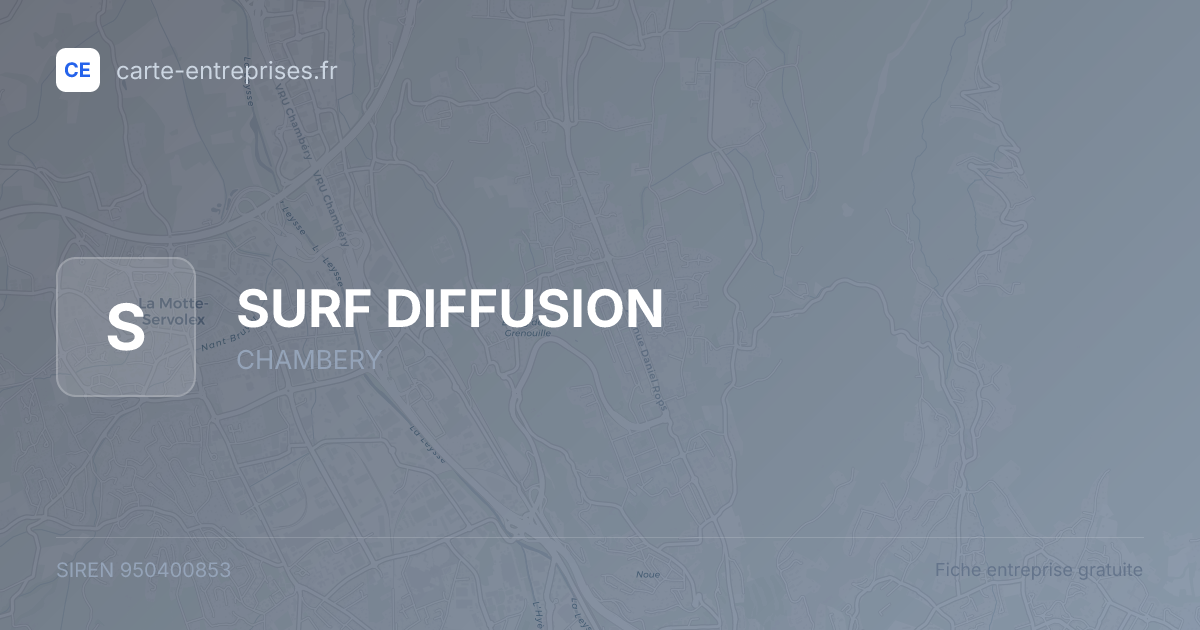 SURF DIFFUSION — 950400853 — fiche entreprise