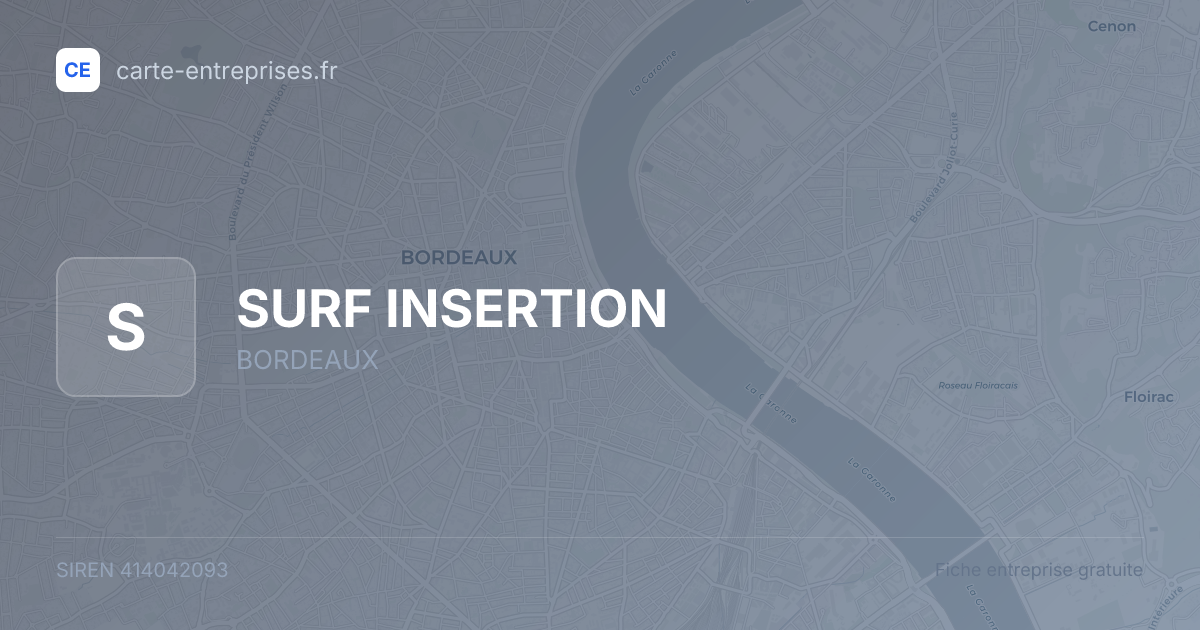 SURF INSERTION — 414042093 — fiche entreprise