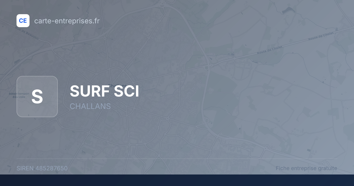 SURF SCI — 485287650 — fiche entreprise