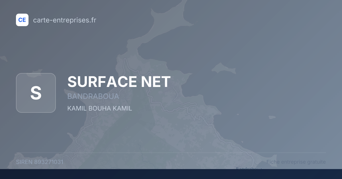 SURFACE NET — 893271031 — fiche entreprise