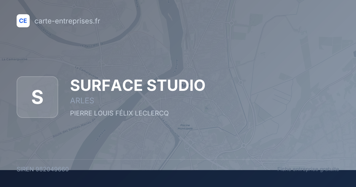 SURFACE STUDIO — 982049660 — fiche entreprise