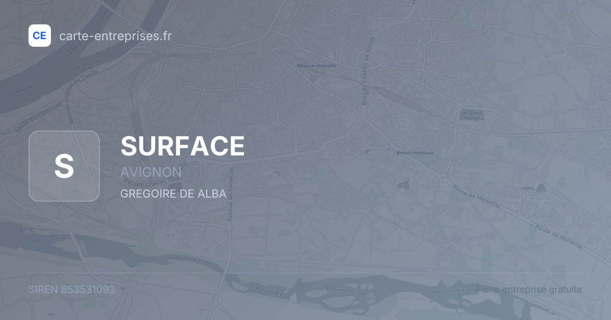 SURFACE — 853531093 — fiche entreprise