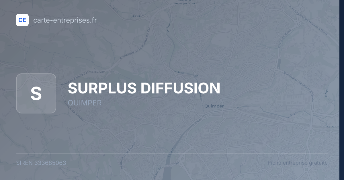 SURPLUS DIFFUSION — 333685063 — fiche entreprise