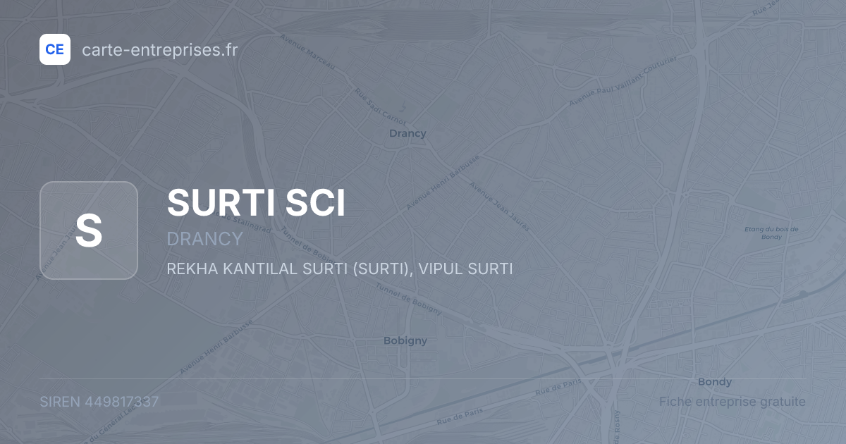 SURTI SCI — 449817337 — fiche entreprise