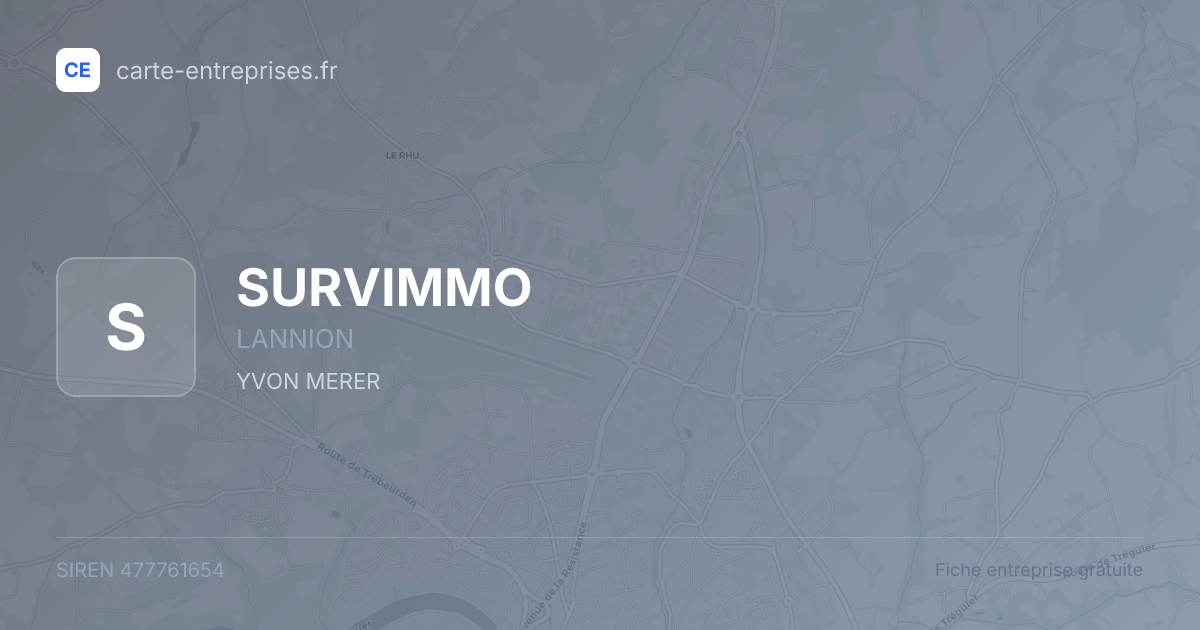 SURVIMMO — 477761654 — fiche entreprise