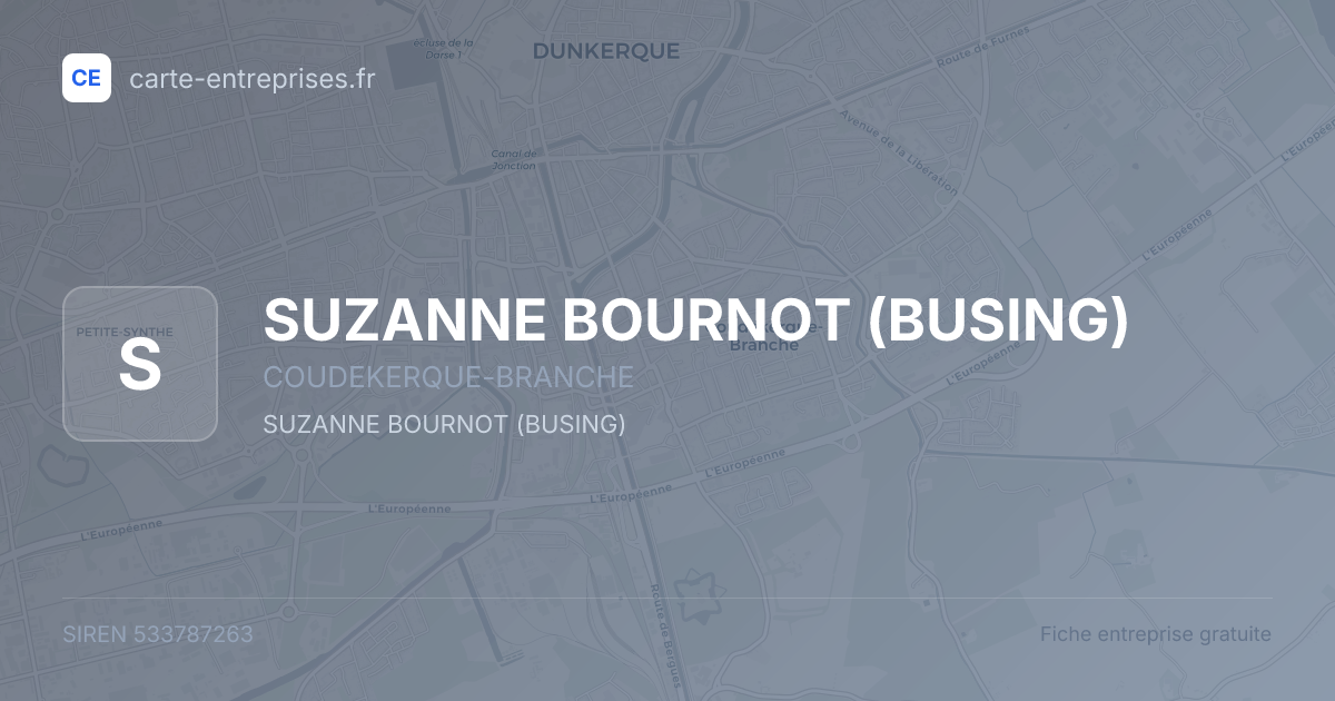 SUZANNE BOURNOT (BUSING) — 533787263 — fiche entreprise