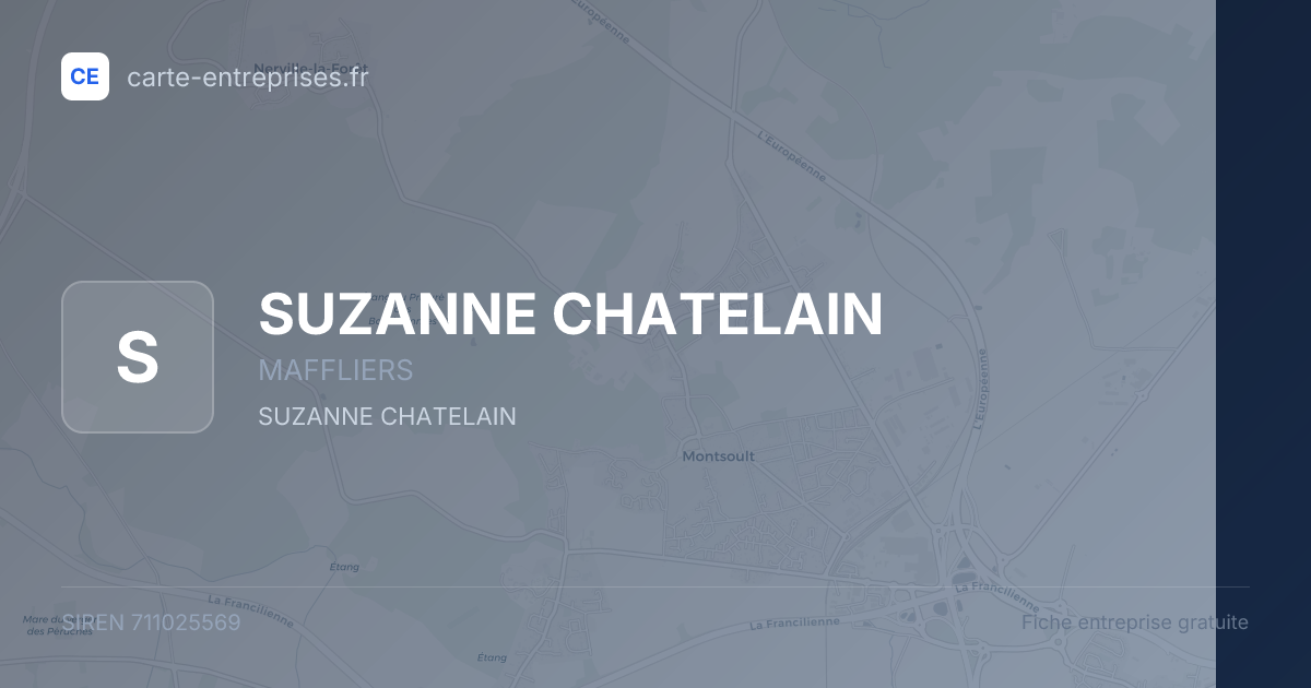 SUZANNE CHATELAIN — 711025569 — fiche entreprise