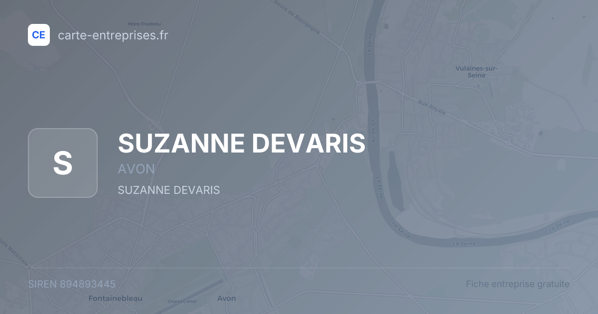 SUZANNE DEVARIS — 894893445 — fiche entreprise