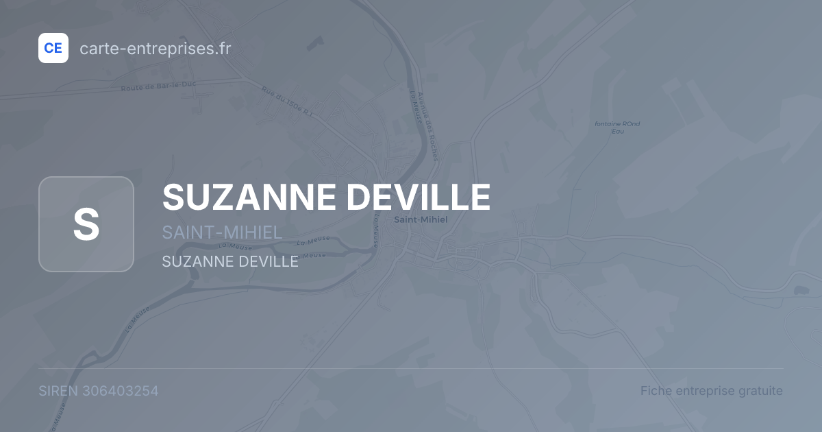 SUZANNE DEVILLE — 306403254 — fiche entreprise
