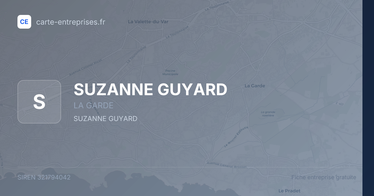 SUZANNE GUYARD — 321794042 — fiche entreprise
