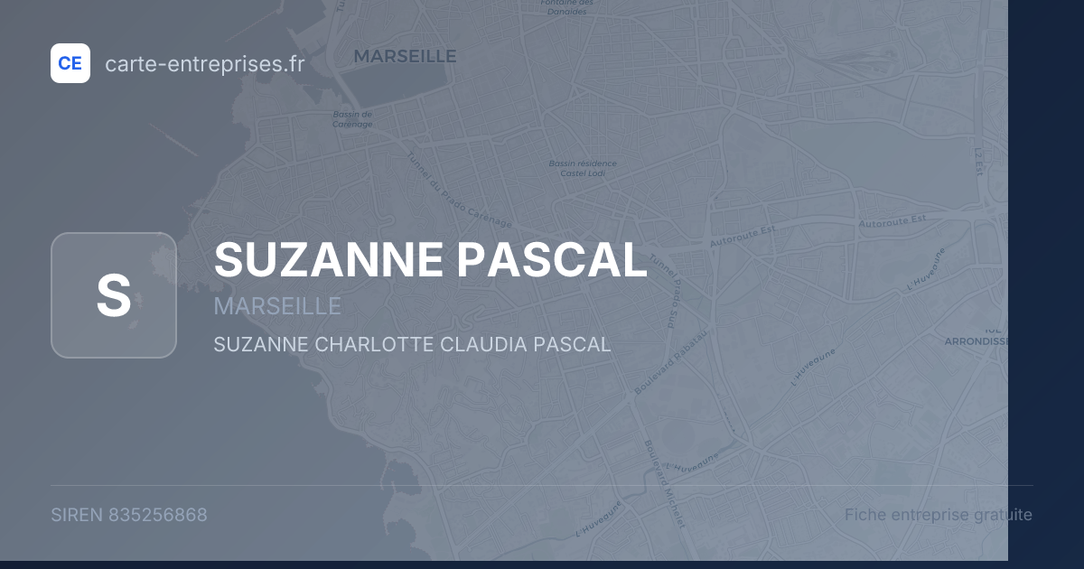 SUZANNE PASCAL — 835256868 — fiche entreprise