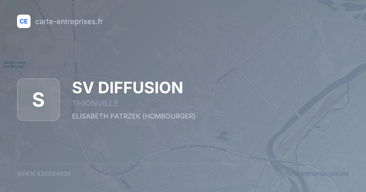 SV DIFFUSION — 430064808 — fiche entreprise
