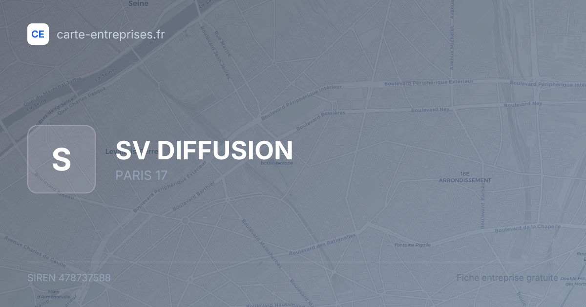 SV DIFFUSION — 478737588 — fiche entreprise