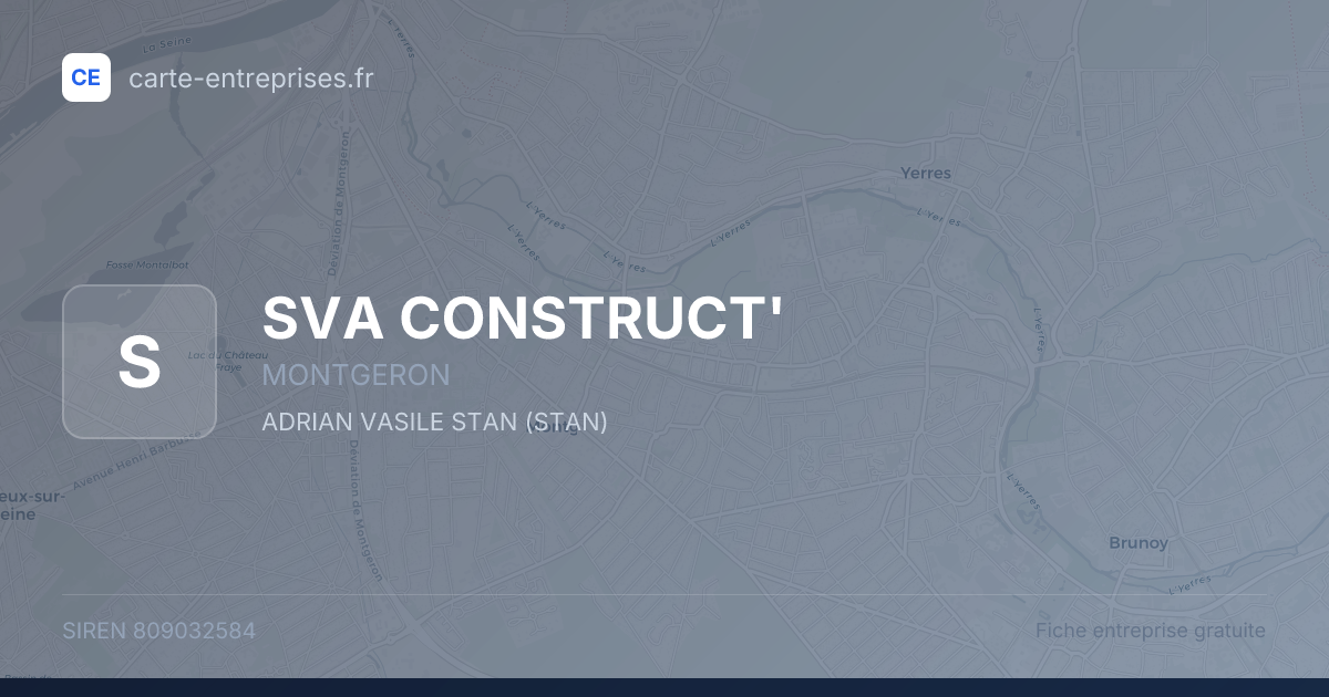 SVA CONSTRUCT' — 809032584 — fiche entreprise