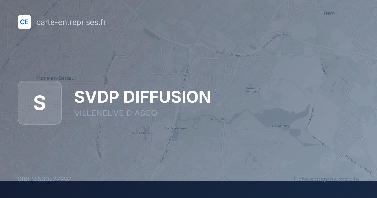 SVDP DIFFUSION — 508727997 — fiche entreprise