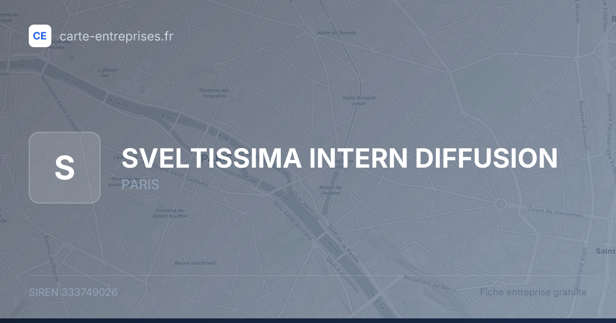 SVELTISSIMA INTERN DIFFUSION — 333749026 — fiche entreprise