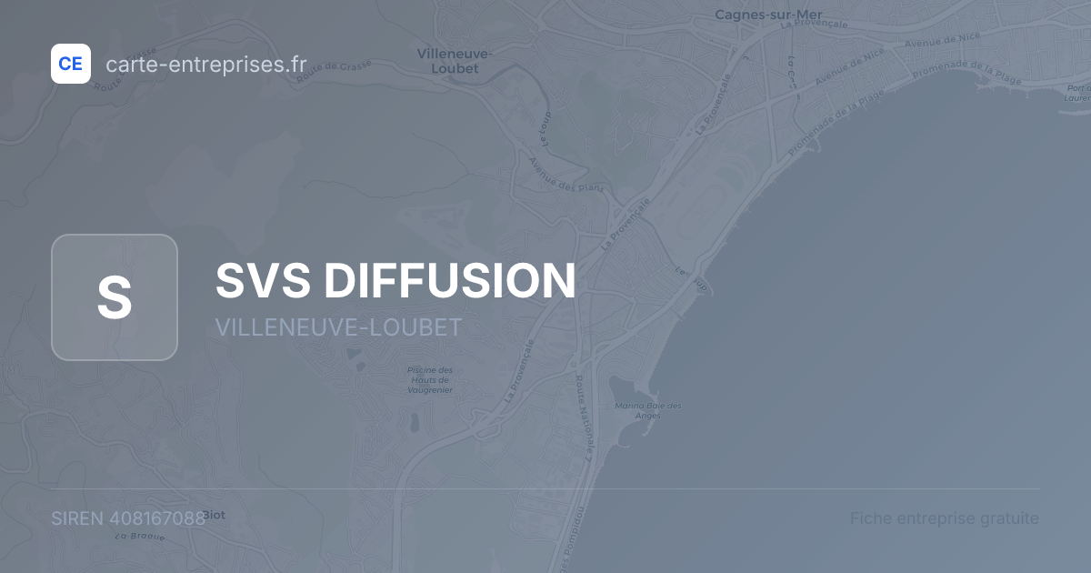 SVS DIFFUSION — 408167088 — fiche entreprise