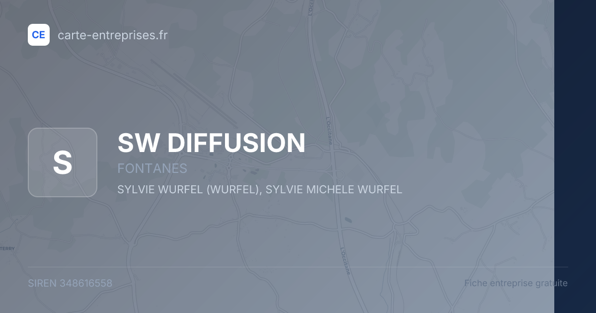 SW DIFFUSION — 348616558 — fiche entreprise