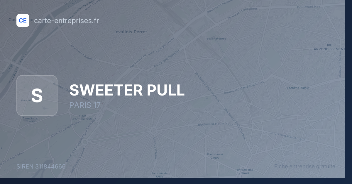 SWEETER PULL — 311844666 — fiche entreprise