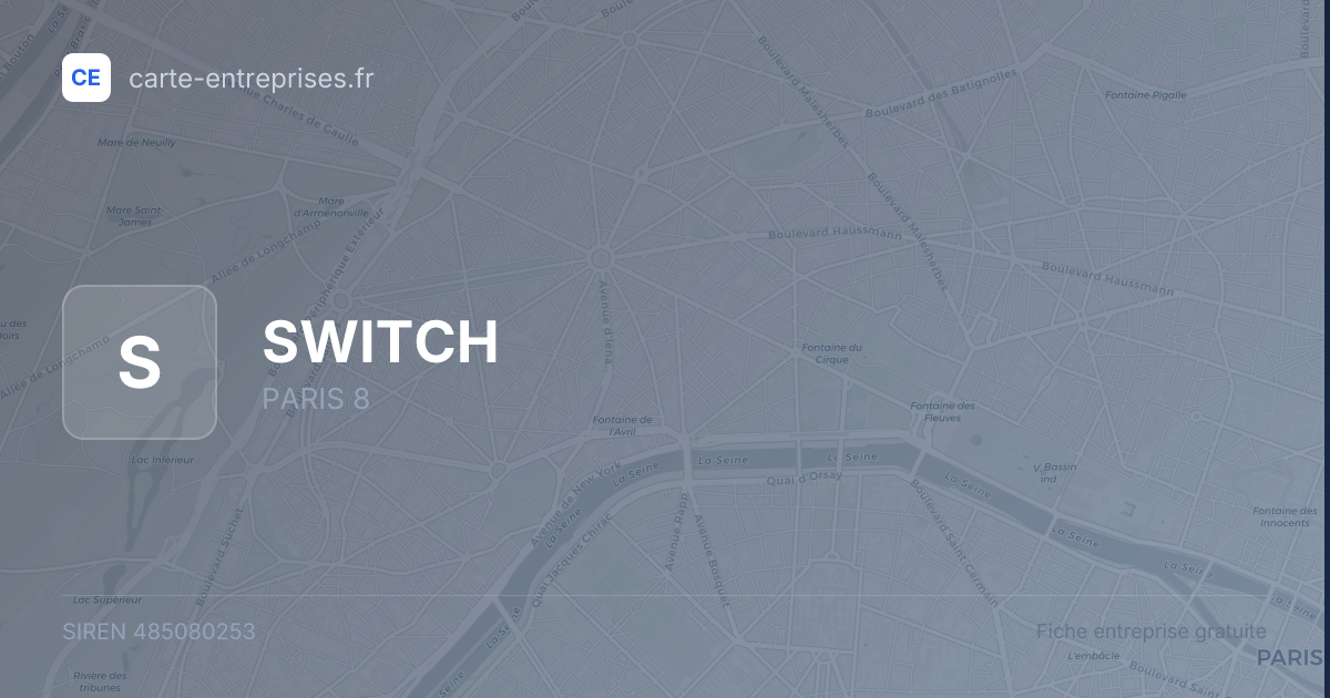 SWITCH — 485080253 — fiche entreprise