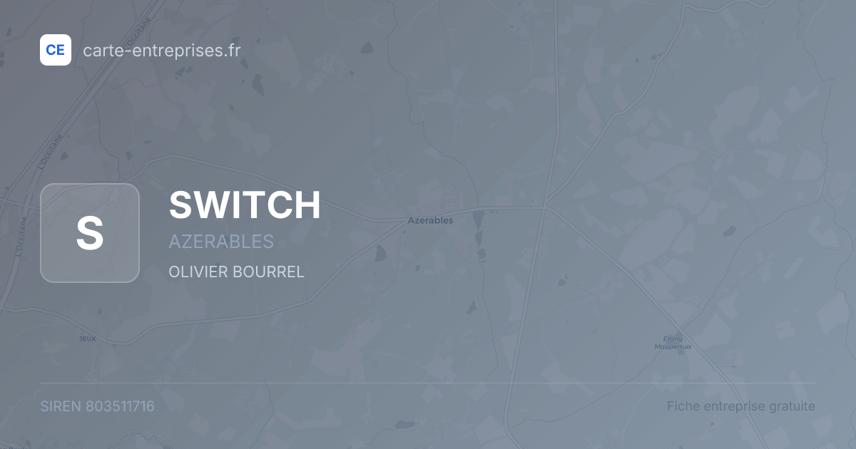 SWITCH — 803511716 — fiche entreprise
