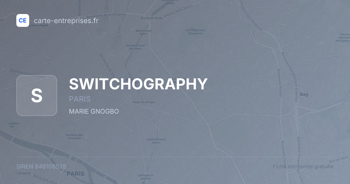SWITCHOGRAPHY — 848108528 — fiche entreprise