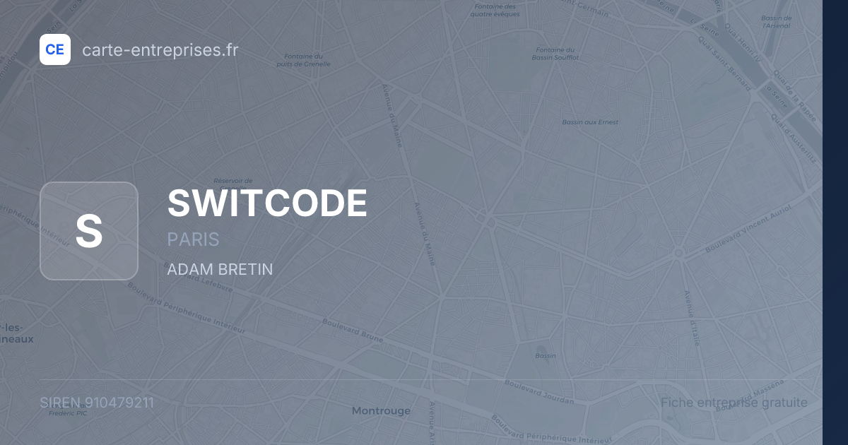 SWITCODE — 910479211 — fiche entreprise
