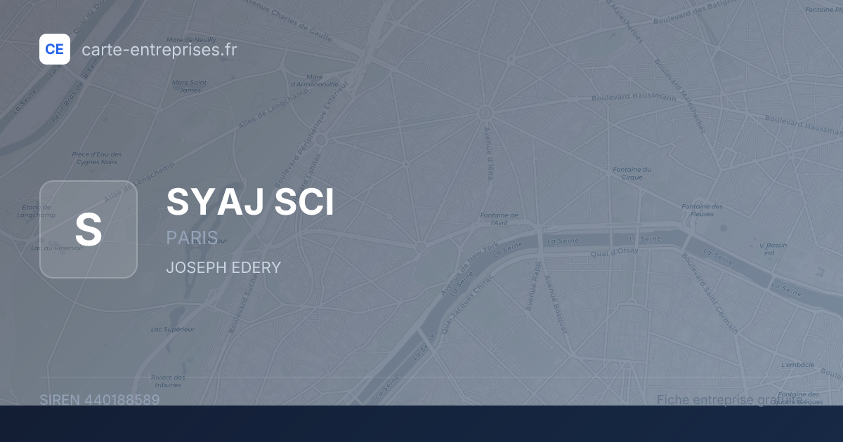 SYAJ SCI — 440188589 — fiche entreprise