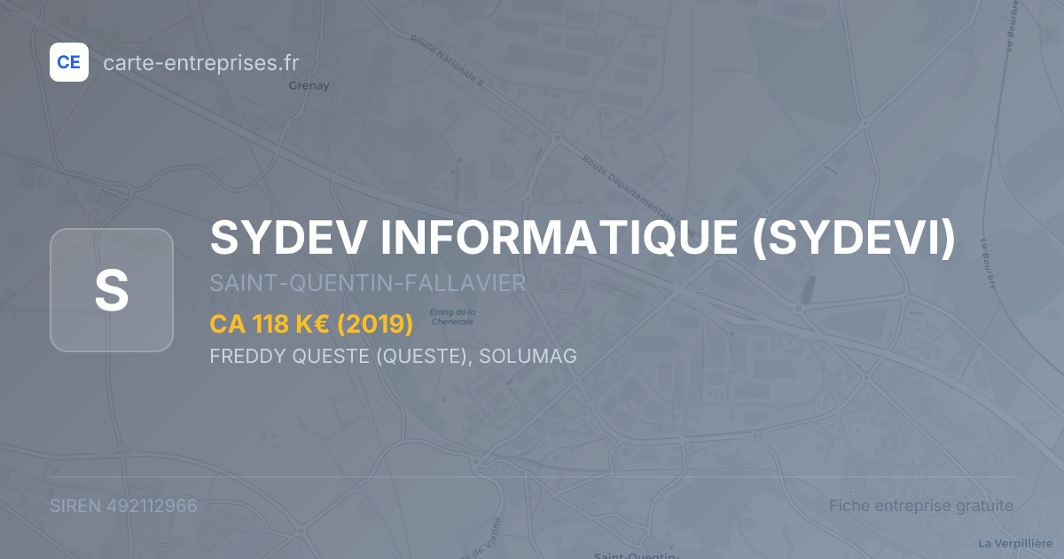 SYDEV INFORMATIQUE (SYDEVI) — 492112966 — fiche entreprise