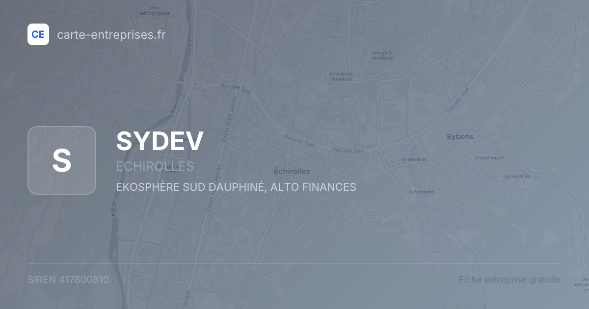 SYDEV — 417800810 — fiche entreprise
