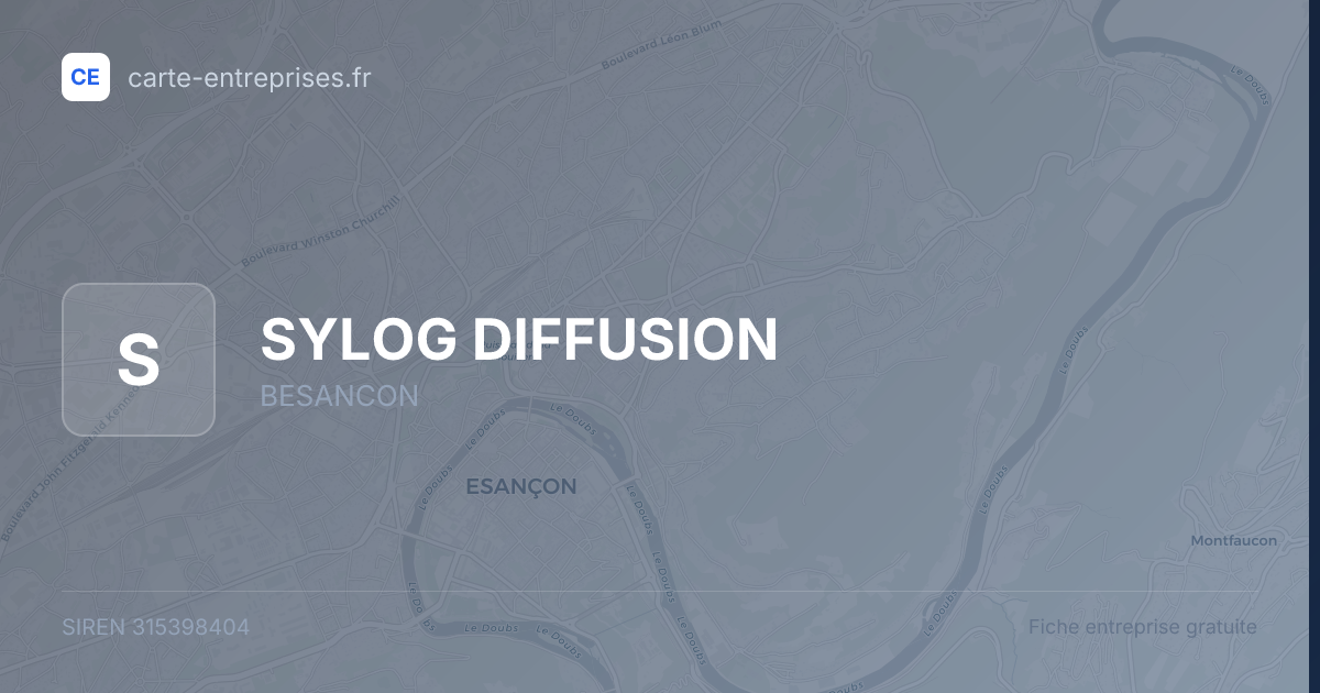 SYLOG DIFFUSION — 315398404 — fiche entreprise