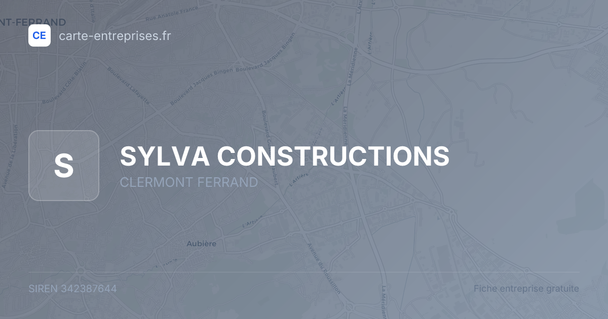 SYLVA CONSTRUCTIONS — 342387644 — fiche entreprise