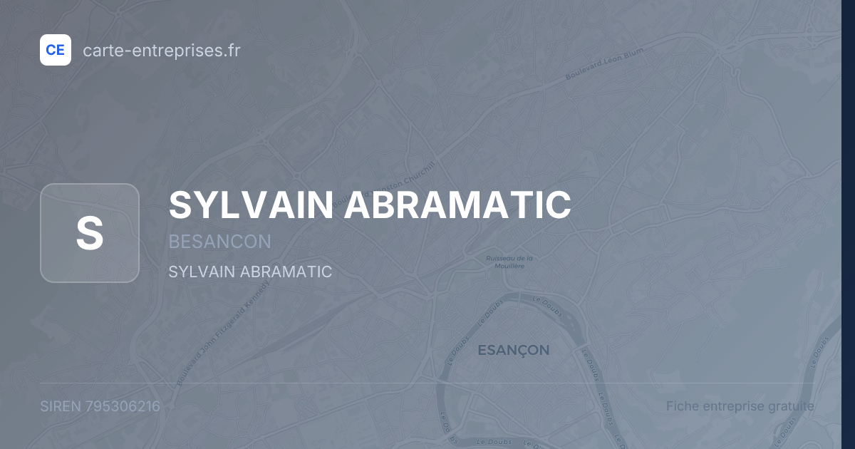 SYLVAIN ABRAMATIC — 795306216 — fiche entreprise