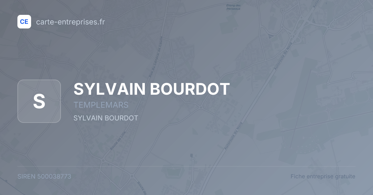 SYLVAIN BOURDOT — 500038773 — fiche entreprise