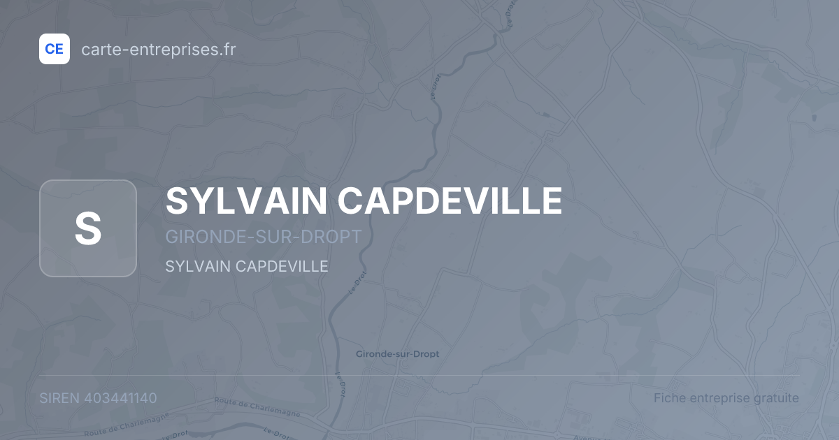 SYLVAIN CAPDEVILLE — 403441140 — fiche entreprise