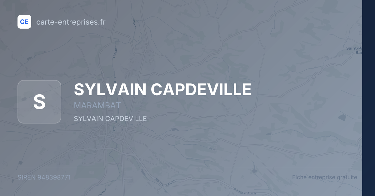 SYLVAIN CAPDEVILLE — 948398771 — fiche entreprise