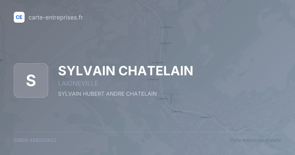 SYLVAIN CHATELAIN — 488505652 — fiche entreprise
