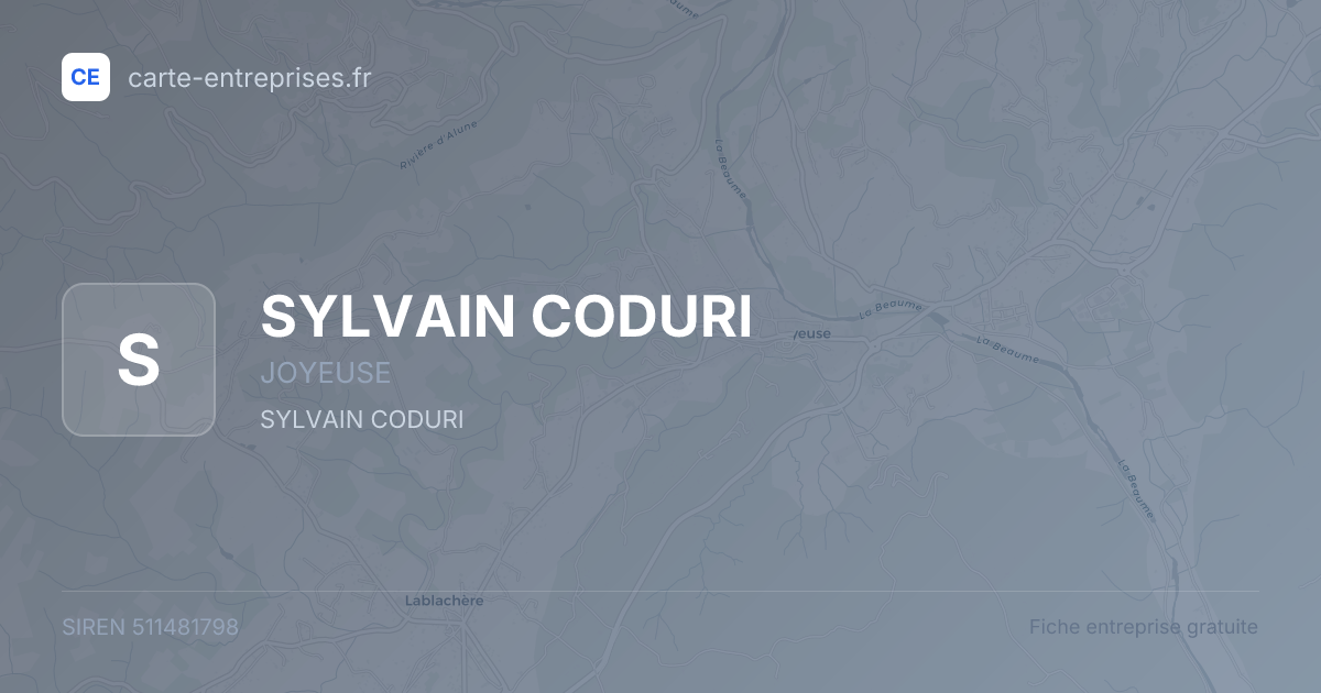 SYLVAIN CODURI — 511481798 — fiche entreprise
