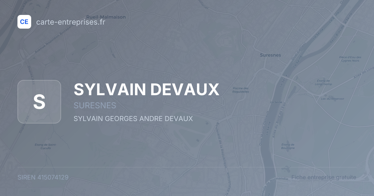 SYLVAIN DEVAUX — 415074129 — fiche entreprise