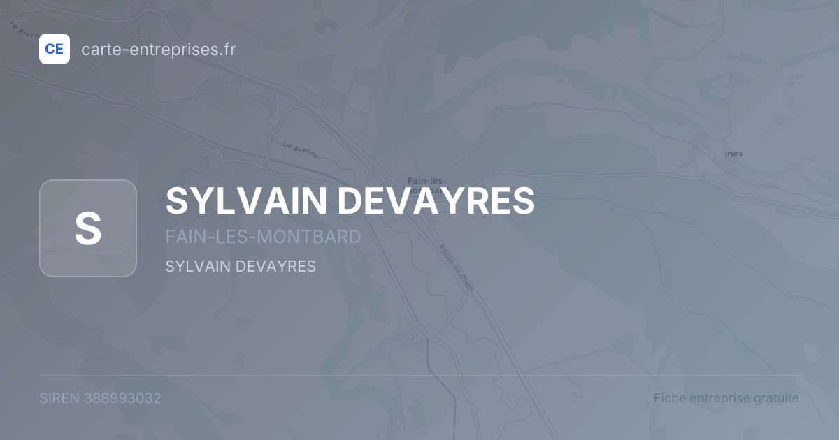 SYLVAIN DEVAYRES — 388993032 — fiche entreprise
