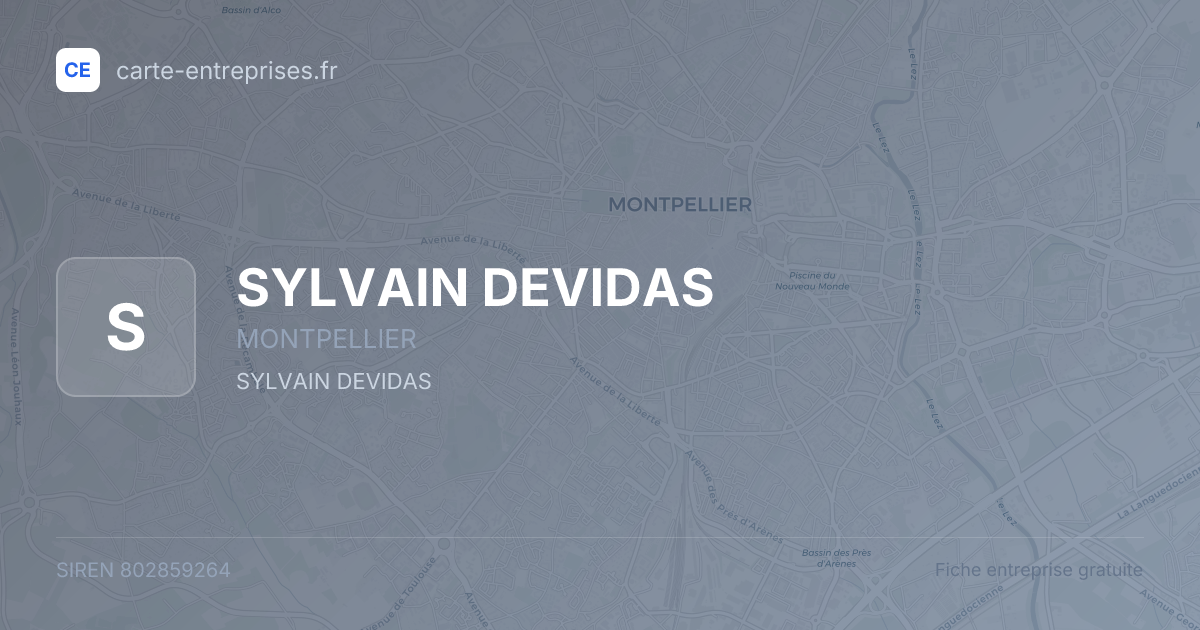 SYLVAIN DEVIDAS — 802859264 — fiche entreprise