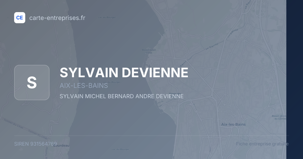 SYLVAIN DEVIENNE — 931564769 — fiche entreprise