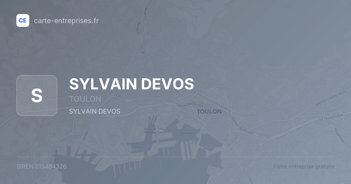 SYLVAIN DEVOS — 813484326 — fiche entreprise
