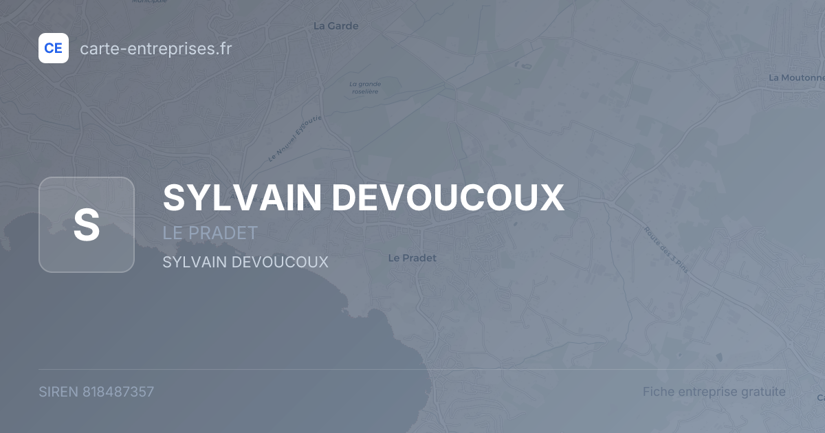SYLVAIN DEVOUCOUX — 818487357 — fiche entreprise
